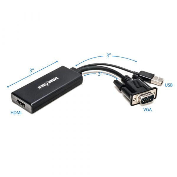 VGA Male to HDMI Female Active Adapter