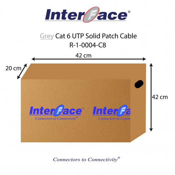 This is a Grey Cat6 UTP solid patch cable Box