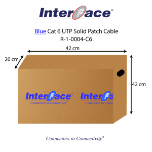 This is a Blue Cat6 UTP solid patch cable Box