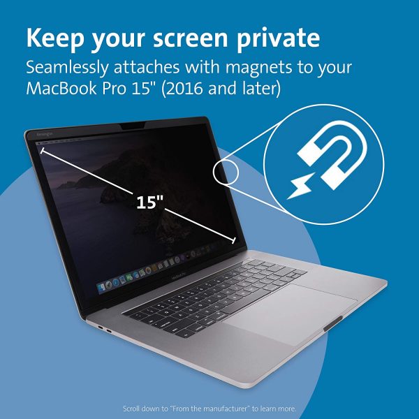 K64490WW Kensington MP13 MacBook Pro Privacy Screen for 13 2016 and 2017 MacBook Pro (2)