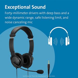 Hi-Fi Headphones w Mic & Volume Control K33597WW