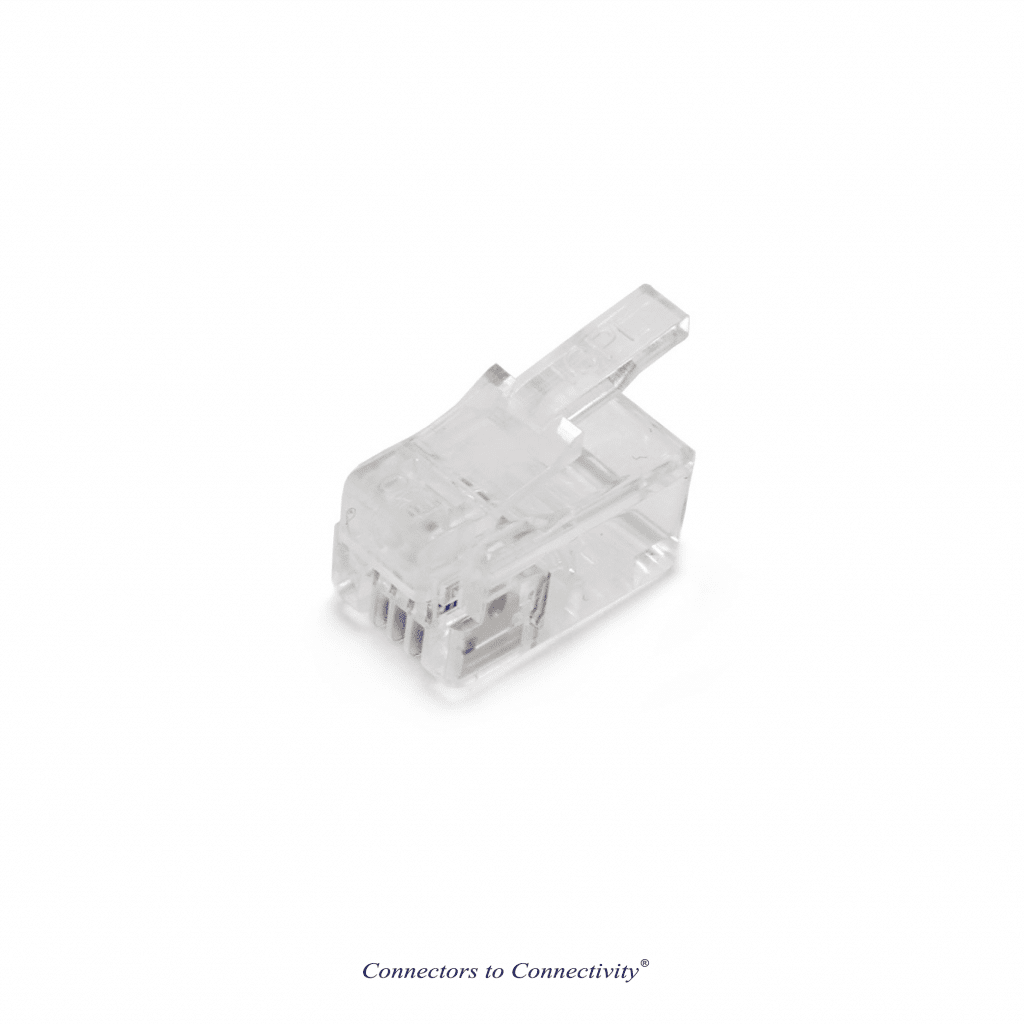 RJ11 4P4C Plug 2 Prong 0.3 Micron by Interface Connectronics®